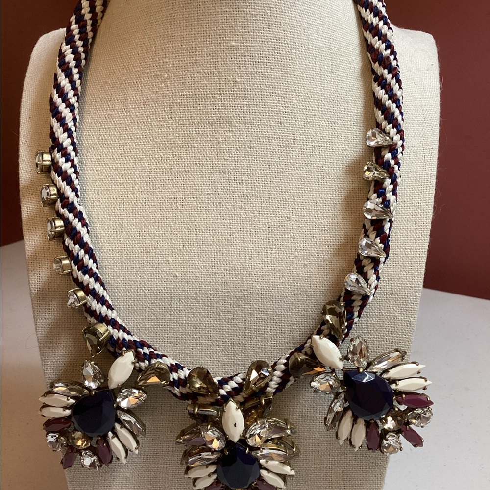 J Crew Elegant Bib Multicolor Statement Necklace - image 2